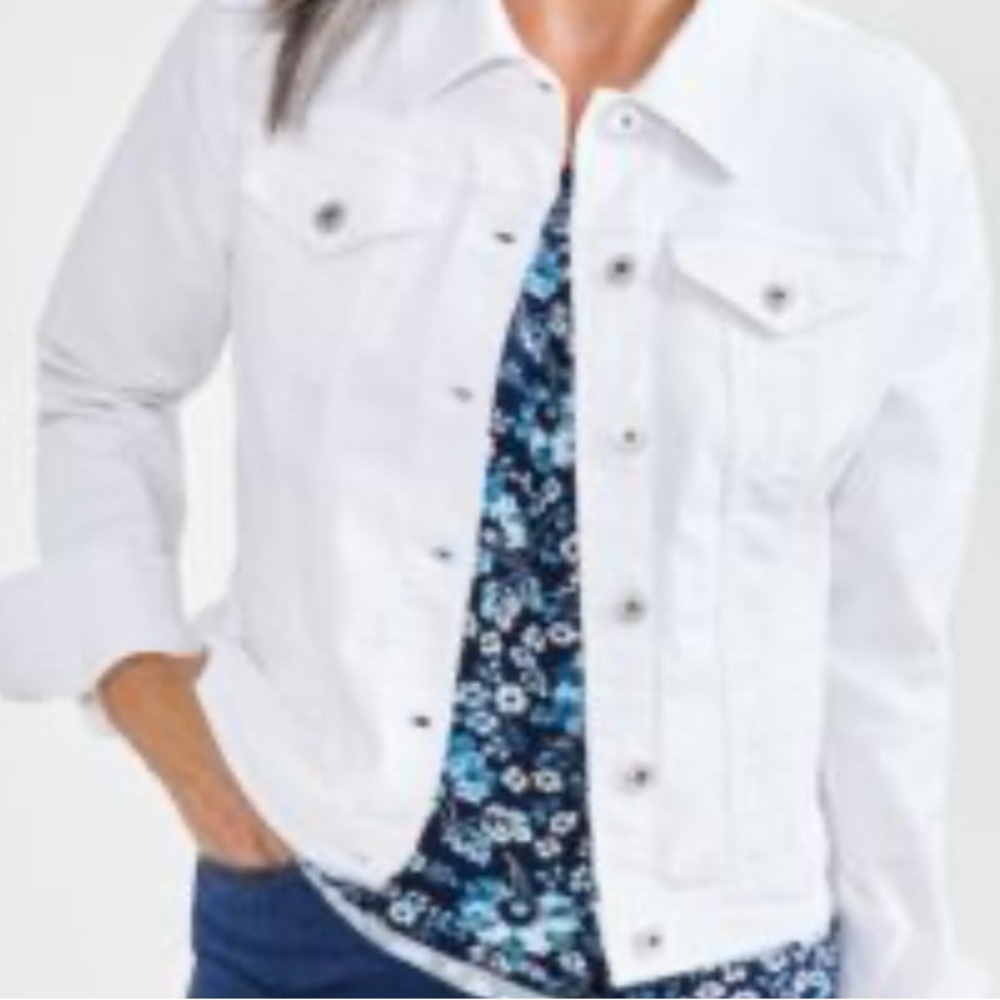 Style & Co Petite Classic Denim Jacket. - Picture 7 of 9